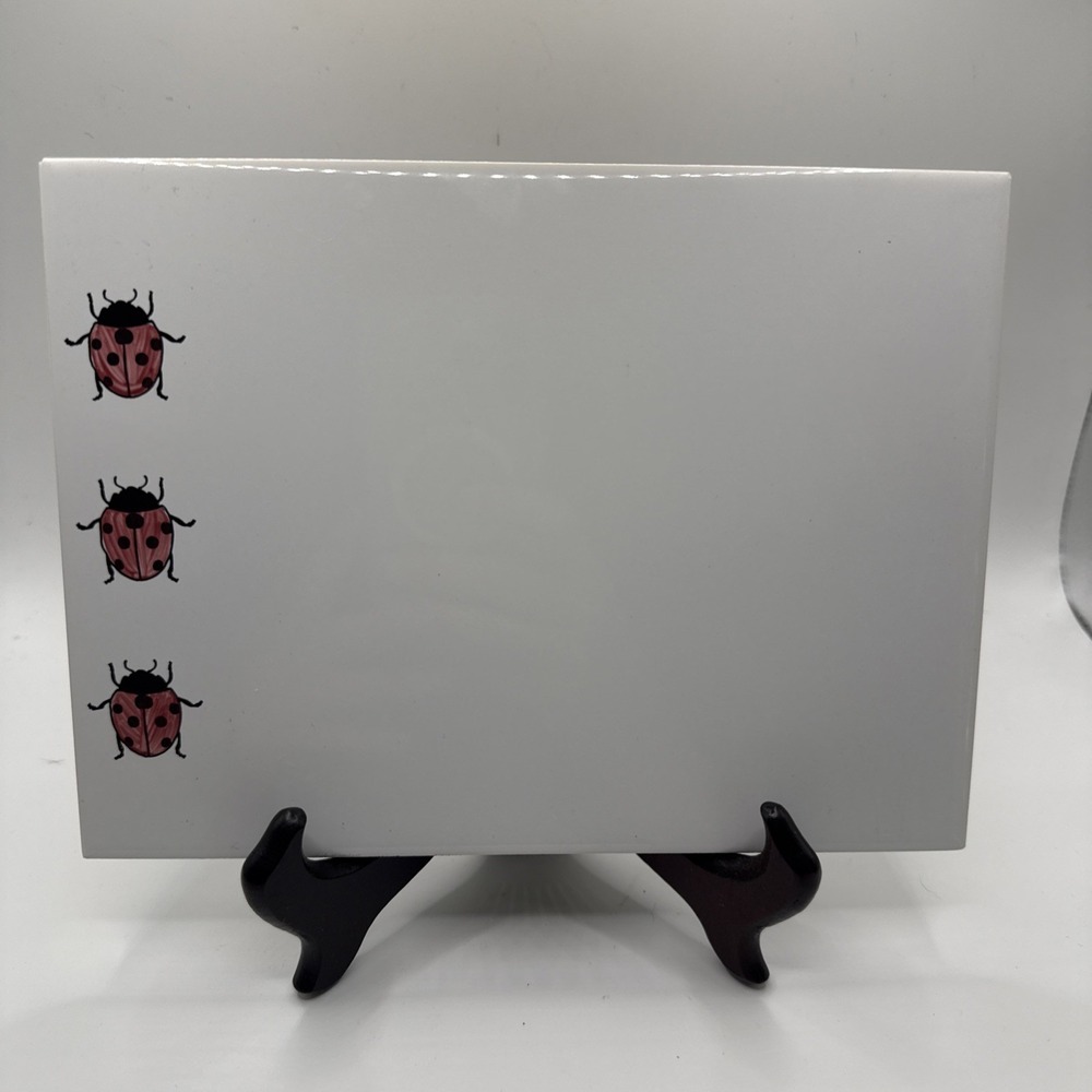Ladybug Ceramic Hot Plate Trivet Server Tile